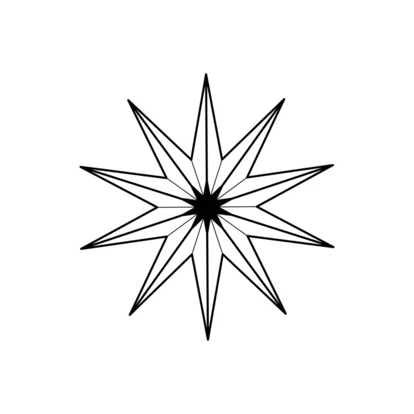 Étoile Céleste Décorative Dessinée Main Symbole Spirituel Espace Céleste Illustration — Image vectorielle