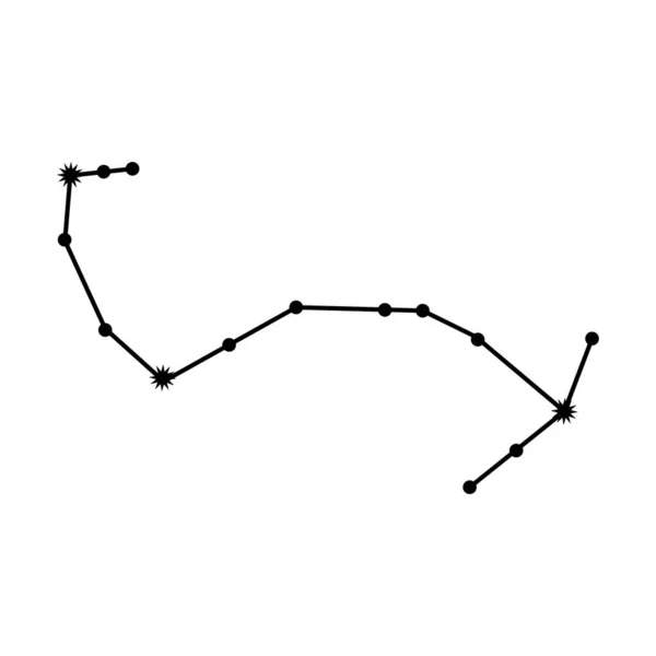 Escorpio Dibujado Mano Constelación Espacio Celeste Símbolo Del Horóscopo Del — Vector de stock
