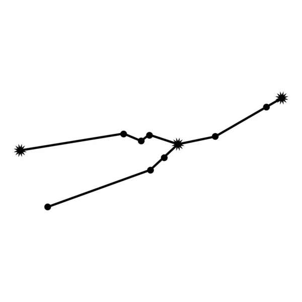 Tauro Dibujado Mano Constelación Espacio Celeste Símbolo Del Horóscopo Del — Vector de stock