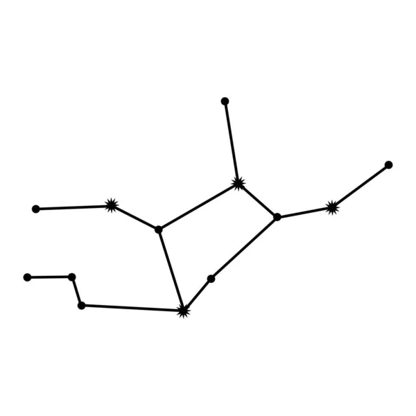 Handgezeichnetes Jungfrau Sternbild Himmelsraum Sternzeichen Horoskop Symbol Sternastrologie Sternzeichen Symbol — Stockvektor