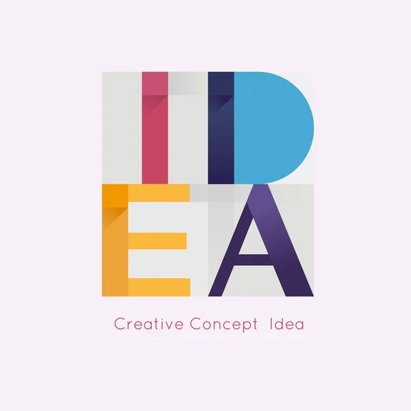 Texto de la idea. Concepto de idea creativa.Diseño de plantilla de ilustración vectorial — Archivo Imágenes Vectoriales