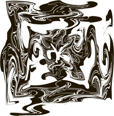 Siyah ve beyaz lekeler ile kare