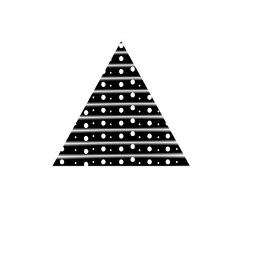 Beyaz lekeli olan siyah üçgen