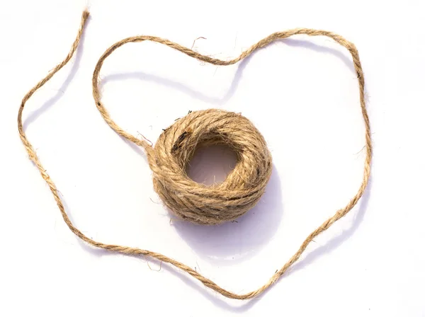 Hank thin hemp rope — Stock Photo, Image