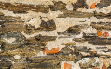 Eski taş çimento tuğla duvar dokusu