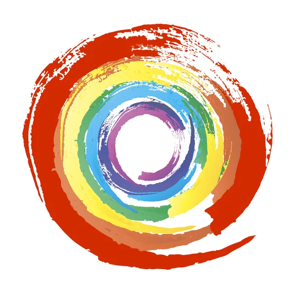 Многоцветный гранж-круг — стоковый вектор
