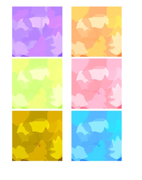 Six fonds abstraits colorés — Image vectorielle