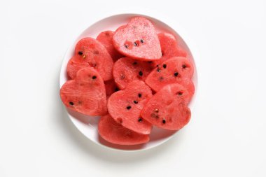 Karpuz deseni karpuz gibi kesilmiş. Yiyecek konsepti.