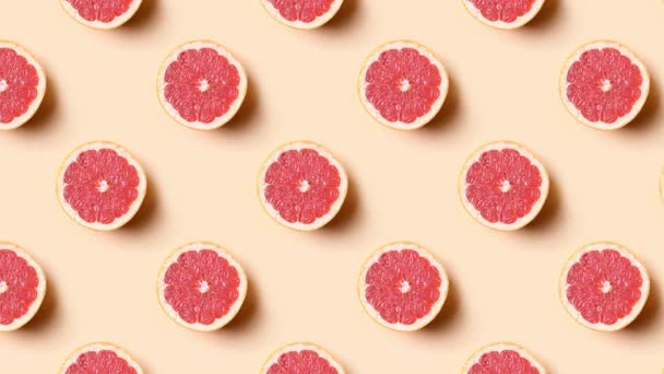 A grapefruit zökkenőmentes mintázatának lassú mozgása . — Stock videók