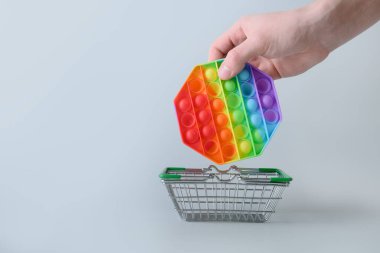 Komik silikon renkli anti-stres oyuncağını çocuk için patlat.