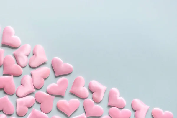 Bandiera di rosa cuori romantici. Biglietto di auguri per San Valentino. Concetto amore. — Foto Stock
