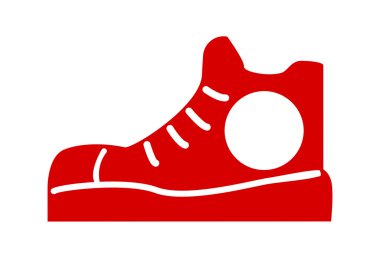 Kırmızı vektör spor ayakkabı