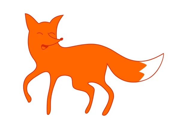 Kırmızı gülümseyen fox