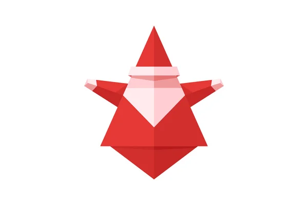 Düşük Poli Noel Baba. Kırmızı.