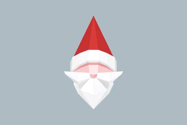 Düşük Poli. Noel Baba. Noel Baba baş.