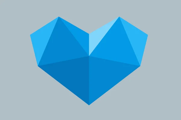 Düşük Poli. Buz kalp.