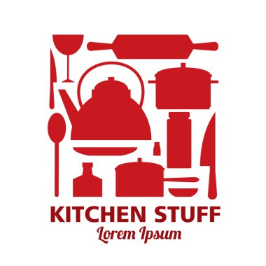 Vector set of kitchen stuff isolated