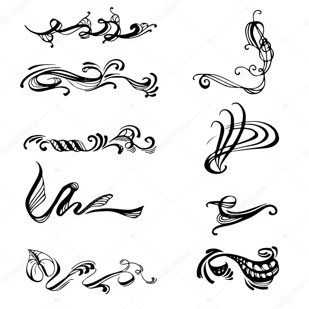 Vector collection of decorative oriental and classical elements