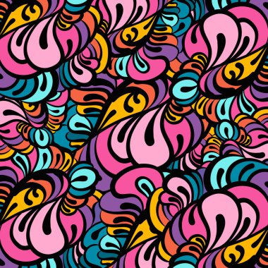 Soyut el çizilmiş dalgalı arka plan