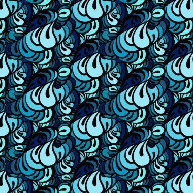 Soyut el çizilmiş dalgalı arka plan