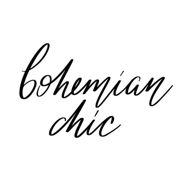 Bohemian Chic Vektor Schriftzug Isoliert Vorlage Für Karte Plakat Banner — Stockvektor