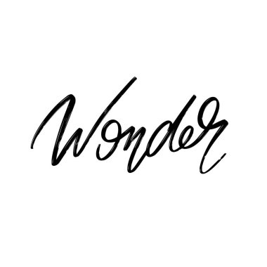 Merak ettim. Harfleri izole edilmiş vektör eli. Kart, poster, afiş, tişört, rozet, yama için baskı şablonu.