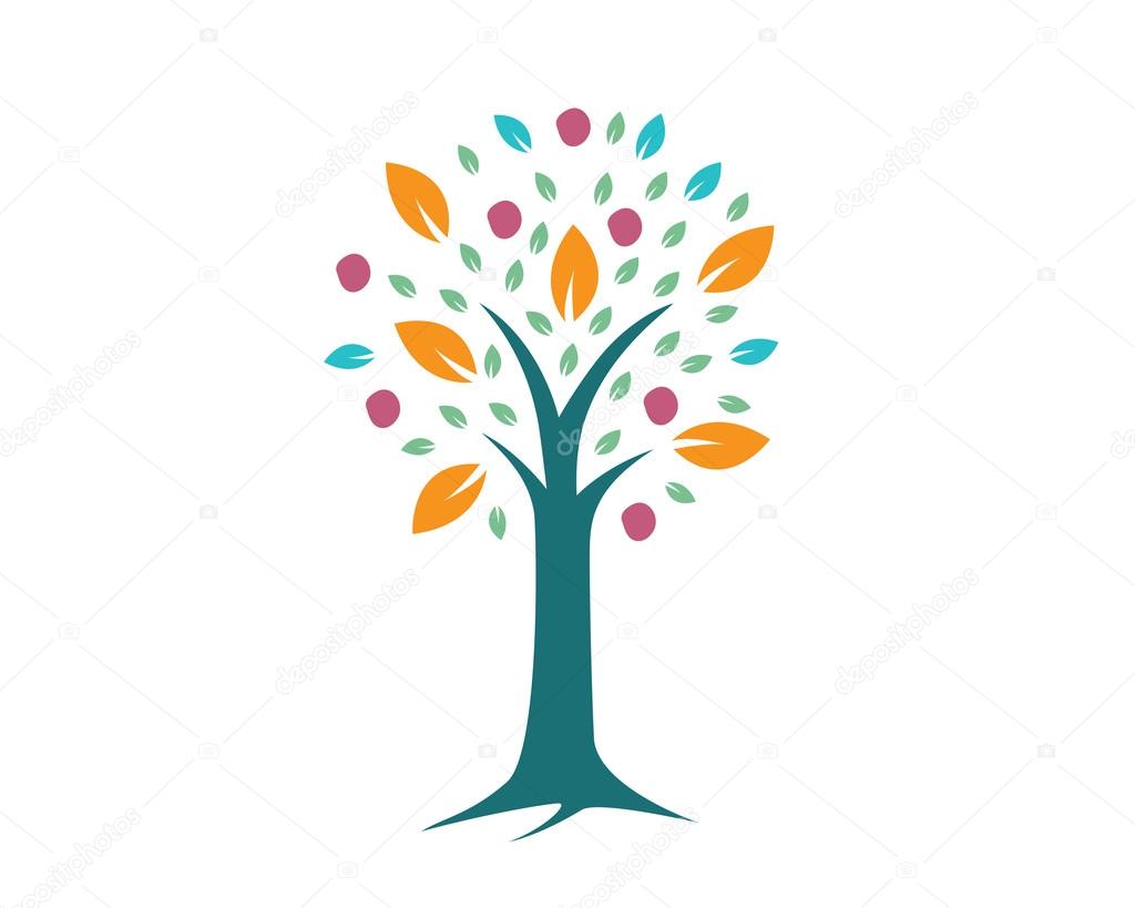 Modern Tree Logo Symbol represent teamwork, friendship, science, organisation, growth, and etc
