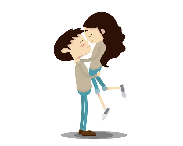 Ilustración de pareja romántica - Gracias por ser parte de mí — Vector de stock