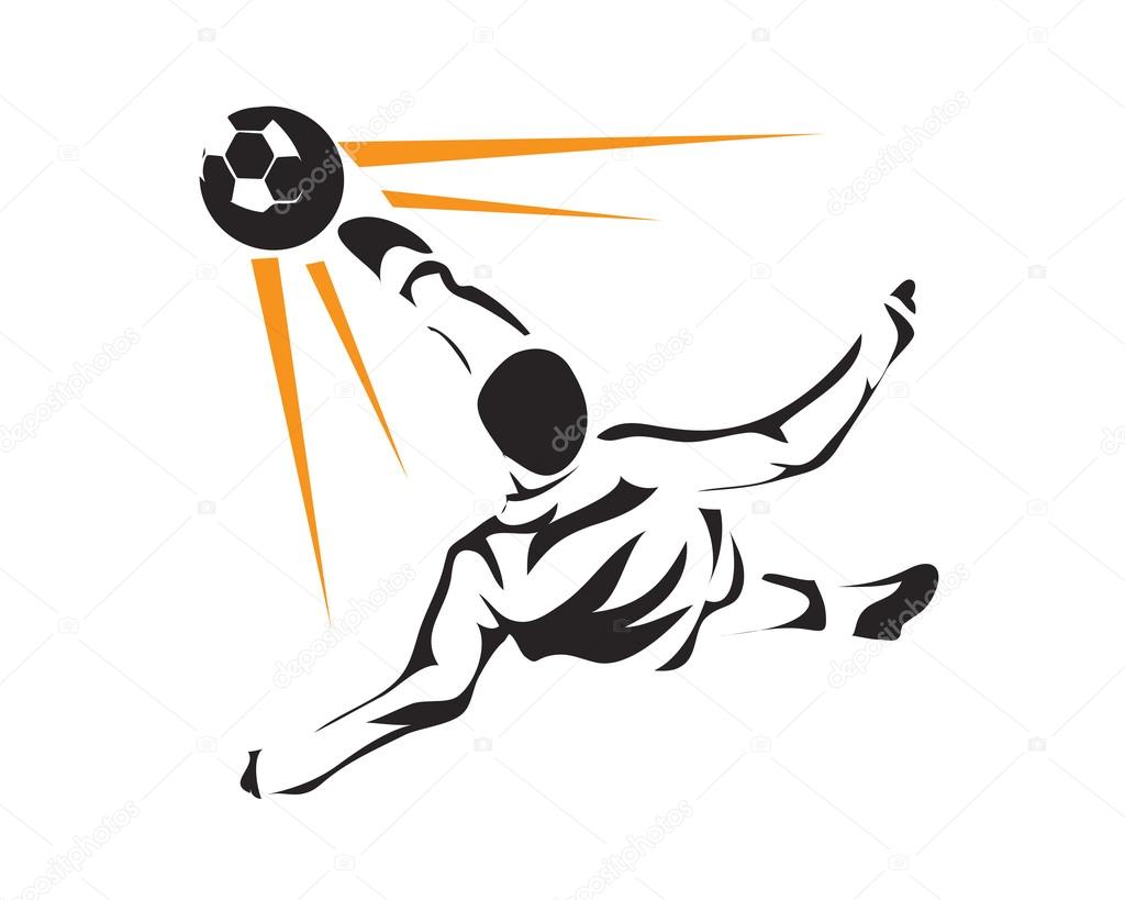 Modern Soccer Player In Action Logo