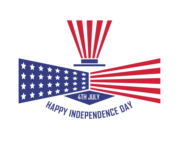 現代のアメリカ独立記念日のロゴ - 高級儀式祭典 — ストックベクタ