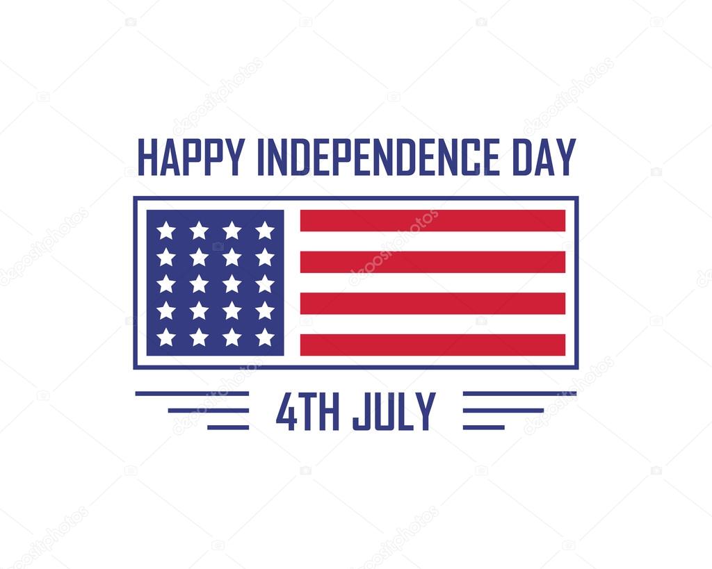 Modern American Independence Day Logo