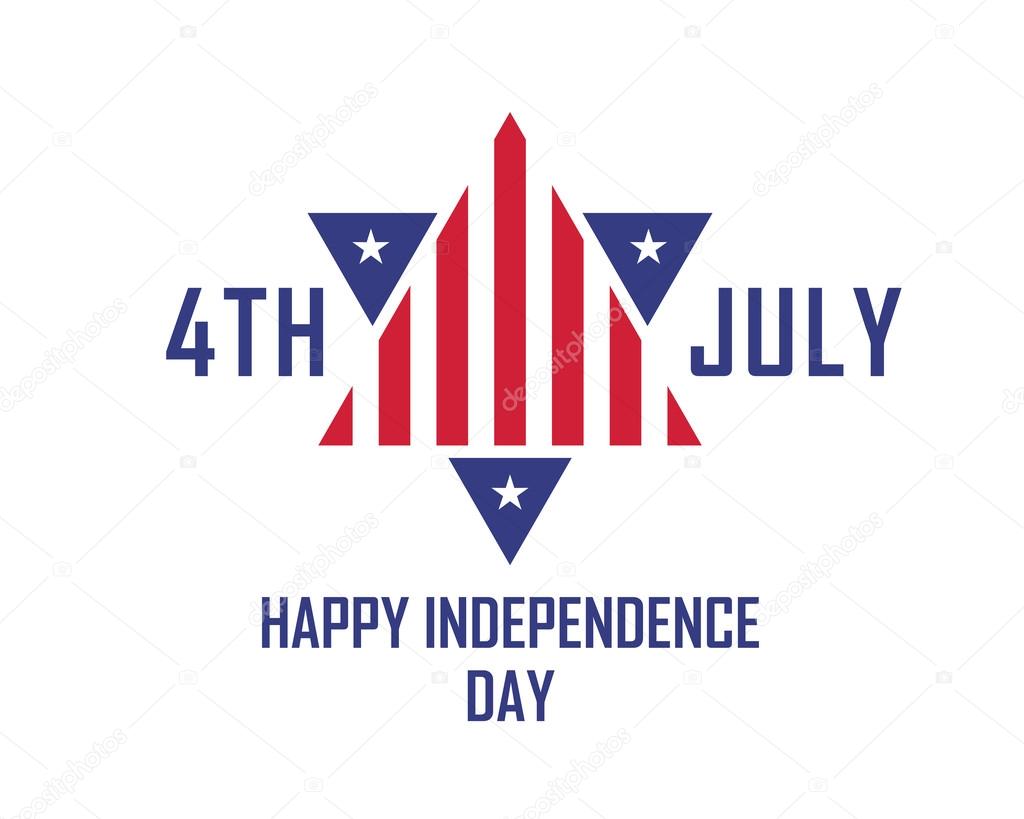 Modern American Independence Day Logo