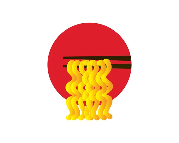 Logo restaurant propre moderne - délicieux symbole de nouilles japonaises — Image vectorielle