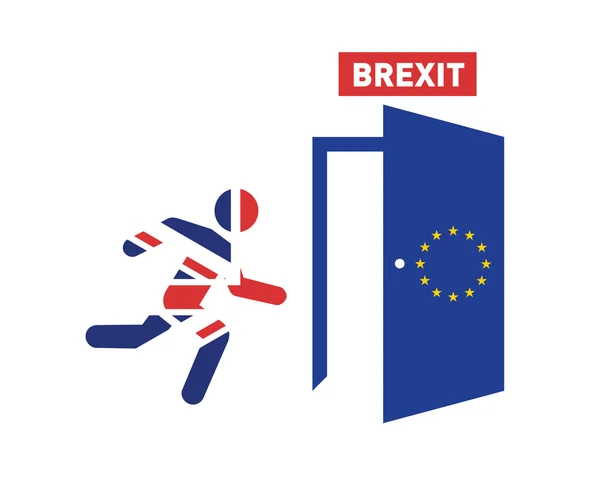 Nagy-Britannia Brexit határozat grafikus - vészhelyzeti Brexit — Stock Vector