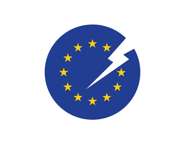 Nagy-Britannia Brexit határozat grafikus - törött villanás zászló — Stock Vector