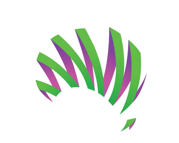 Moderna Australien Logo - abstrakt linje form bildar Australien karta — Stock vektor