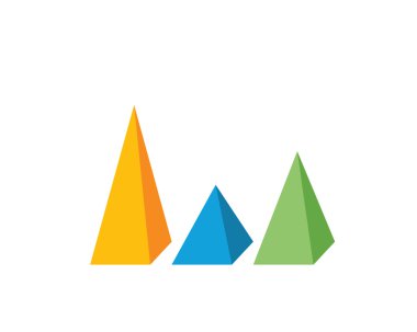  Modern finansal grafik Logo - profesyonel üçgen diyagramı sembolü