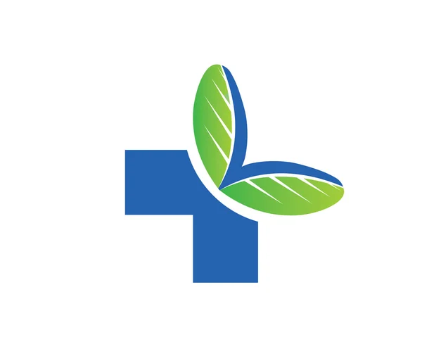 Modern egészségügyi orvosi Logo - szimbólum ökológiai gyógyszertár — Stock Vector