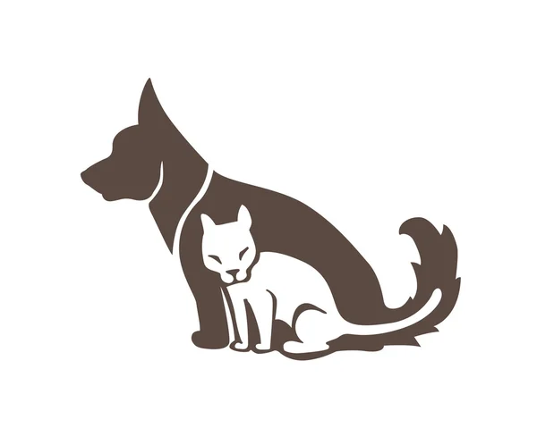 Logotipo de animal de estimação moderno Adote uma organização do cão — Vetor de Stock