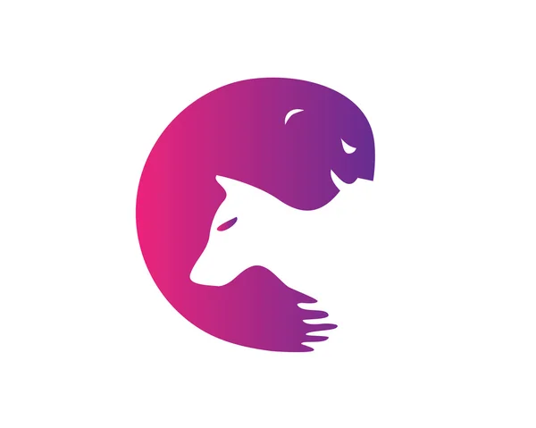 Modern Sällskapsdjur logotyp - Spara en hund organisation — Stock vektor