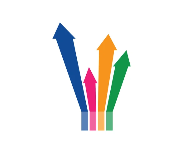 Logo de gráfico financiero moderno - Símbolo de crecimiento máximo — Vector de stock
