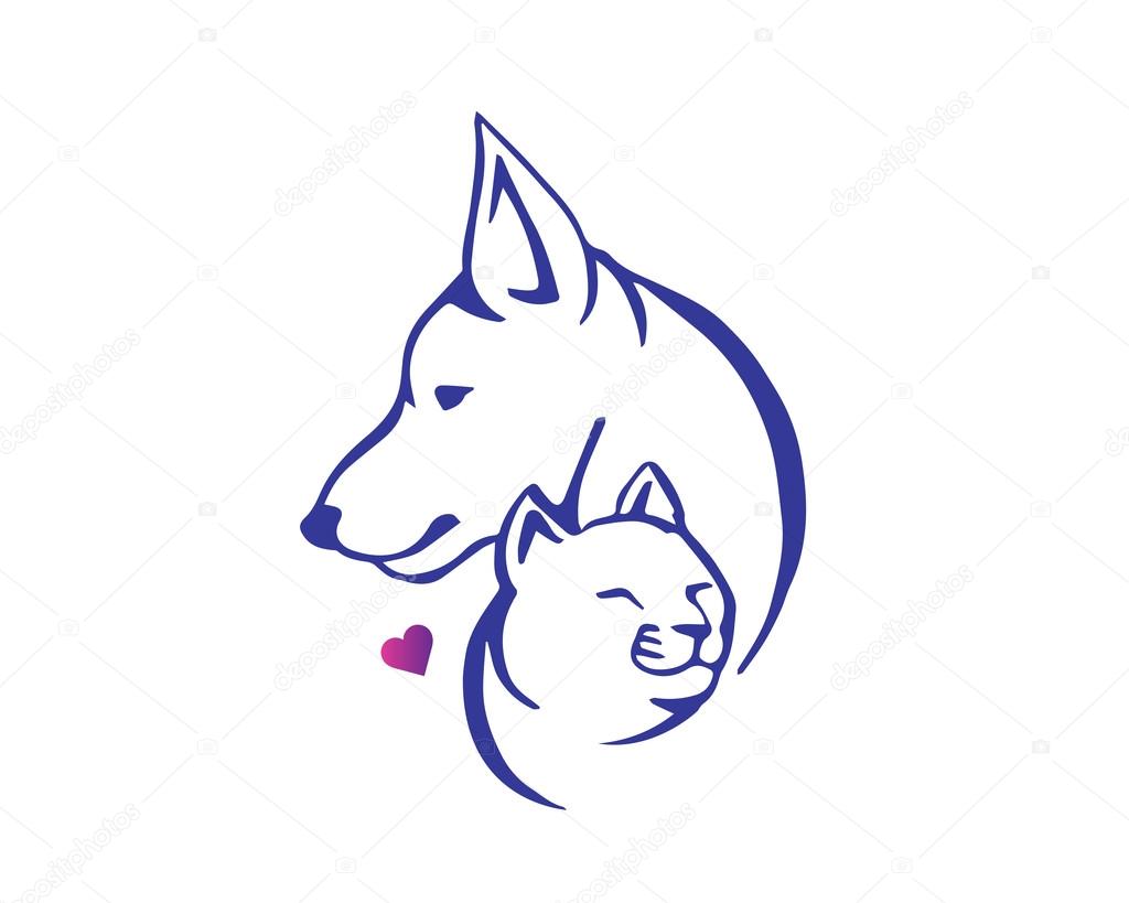 Love Cats and Dogs Colored Icon. Element of Family Icon for Mobile Concept  and Web Apps Stock Illustration - Illustration of black, help: 124226912