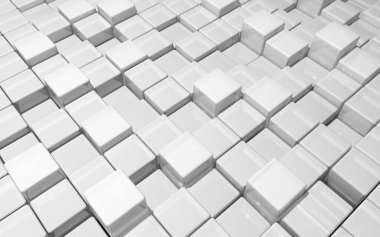 Soyut küp arkaplanının 3d görüntülenmesi