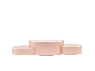 Güzel podyum, satış için sergi kaidesi. Hassas romantik bir arkaplan. Yuvarlak platform - 3 boyutlu resimleme. Sevgililer günü, doğum günü, yıldönümü - hediyeler ve kozmetik modelleme.