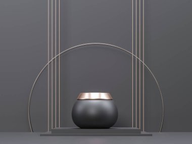 Moisturizing cream, mask, gel in jar, tube. Cosmetic set Gift, Anniversary Present. Dark black background for ad brand products. March 8, Valentine's Day Sale, Discounts. 3d render illustration