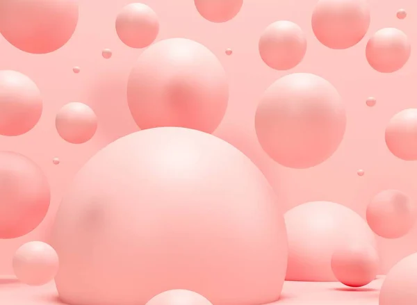 Жувальні Гумки Бульбашки Динамічні Відбиваючі Кульки Простір Копіювання Тексту Рожева — стокове фото