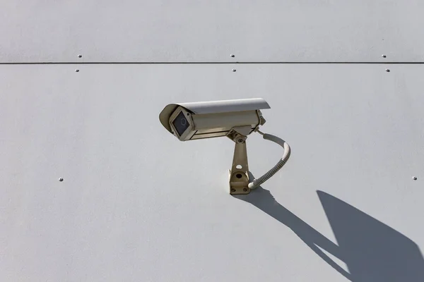 Cctv Camera Videcam Hanging Wall Security Surveillance Video Camera Install — Fotografia de Stock