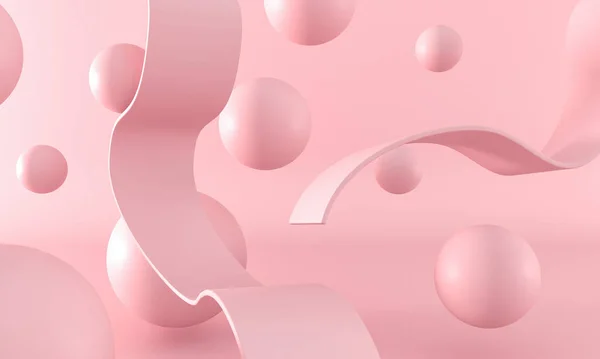 Жувальна Гумка Бульбашки Рожева Реклама Пастельного Фону Платформа Виставкова База — стокове фото