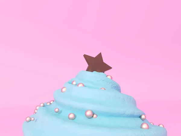 Uluslararası Cupcake Günü Arka Planda Kek Pembe Kek Render Pasta — Stok fotoğraf