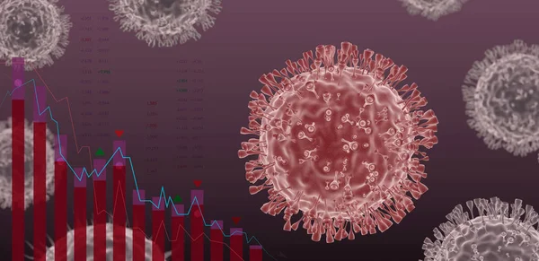 Covid Infecţie Coronavirus Microscop Pandemie Răspândirea Virusului Bolii Epidemie Chinezească — Fotografie, imagine de stoc